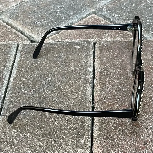 Vintage diamanté black eyeglasses